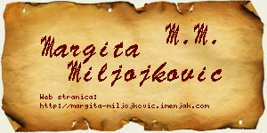 Margita Miljojković vizit kartica